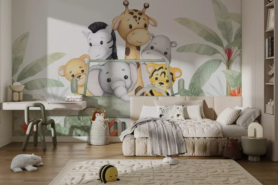 wall murals Слатке животиње у тропима w04413