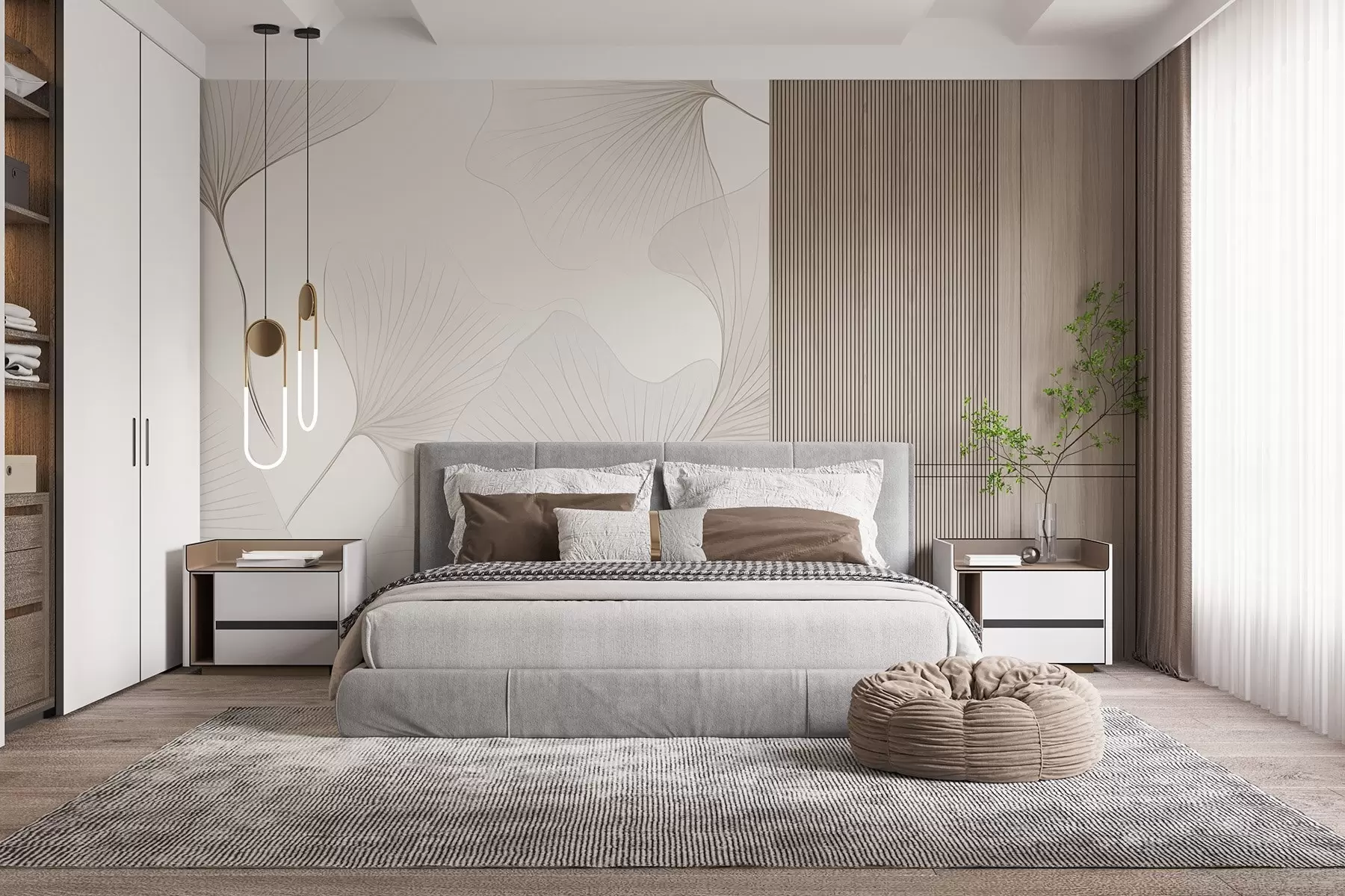 wall murals Провидни листови гинка w04433v1