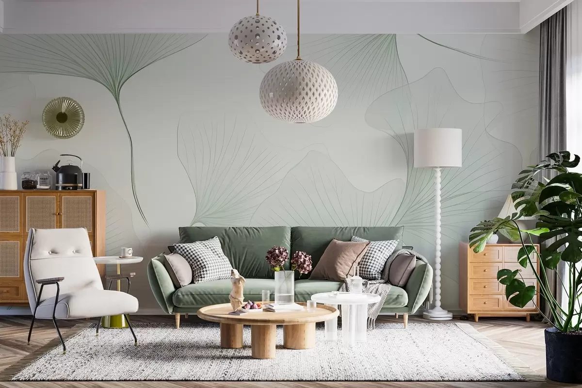 wall murals Провидни листови гинка w04433v2