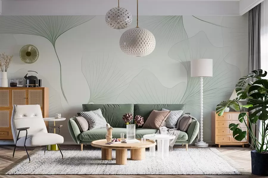 wall murals Провидни листови гинка w04433v2