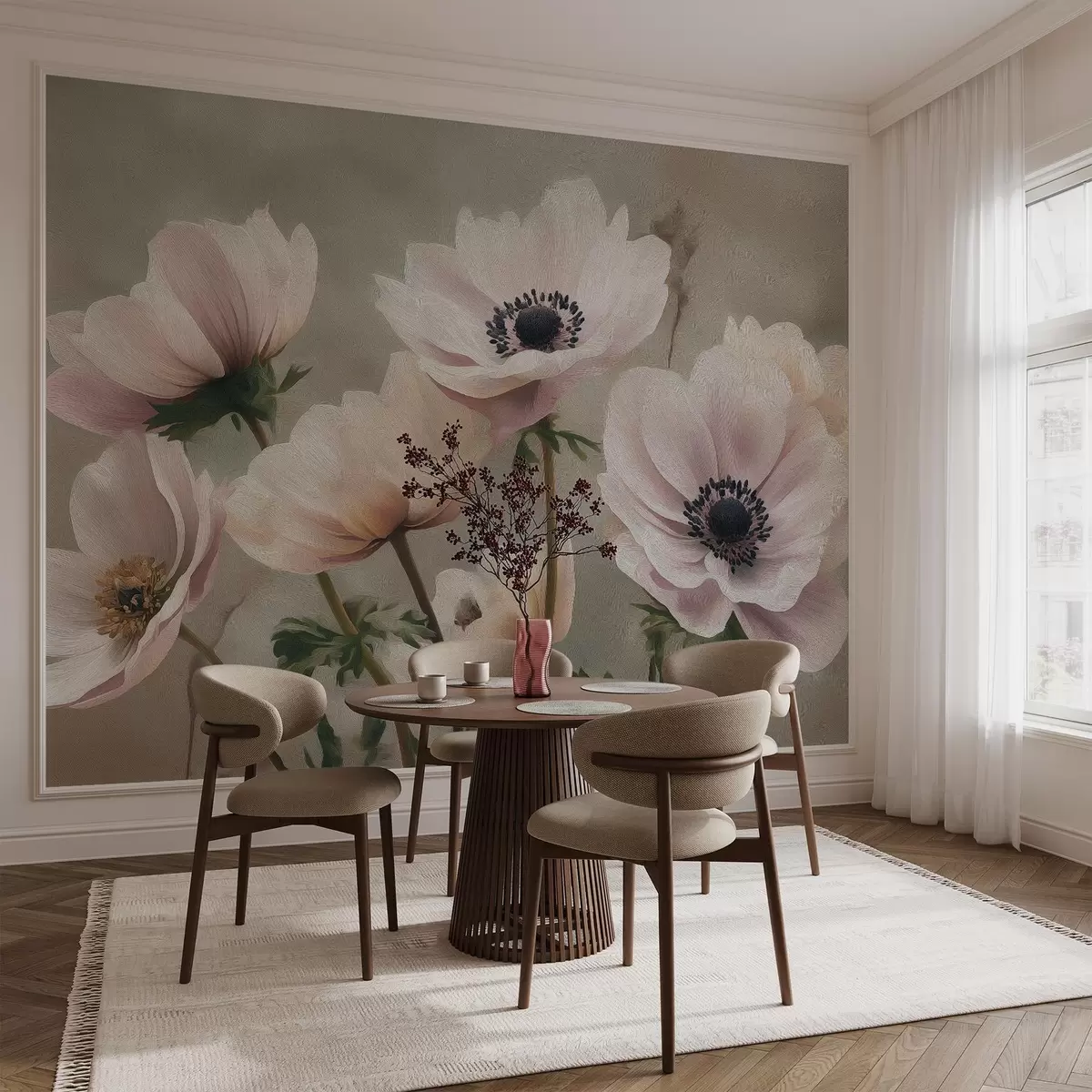 wall murals Цвеће у пастелном стилу w04427