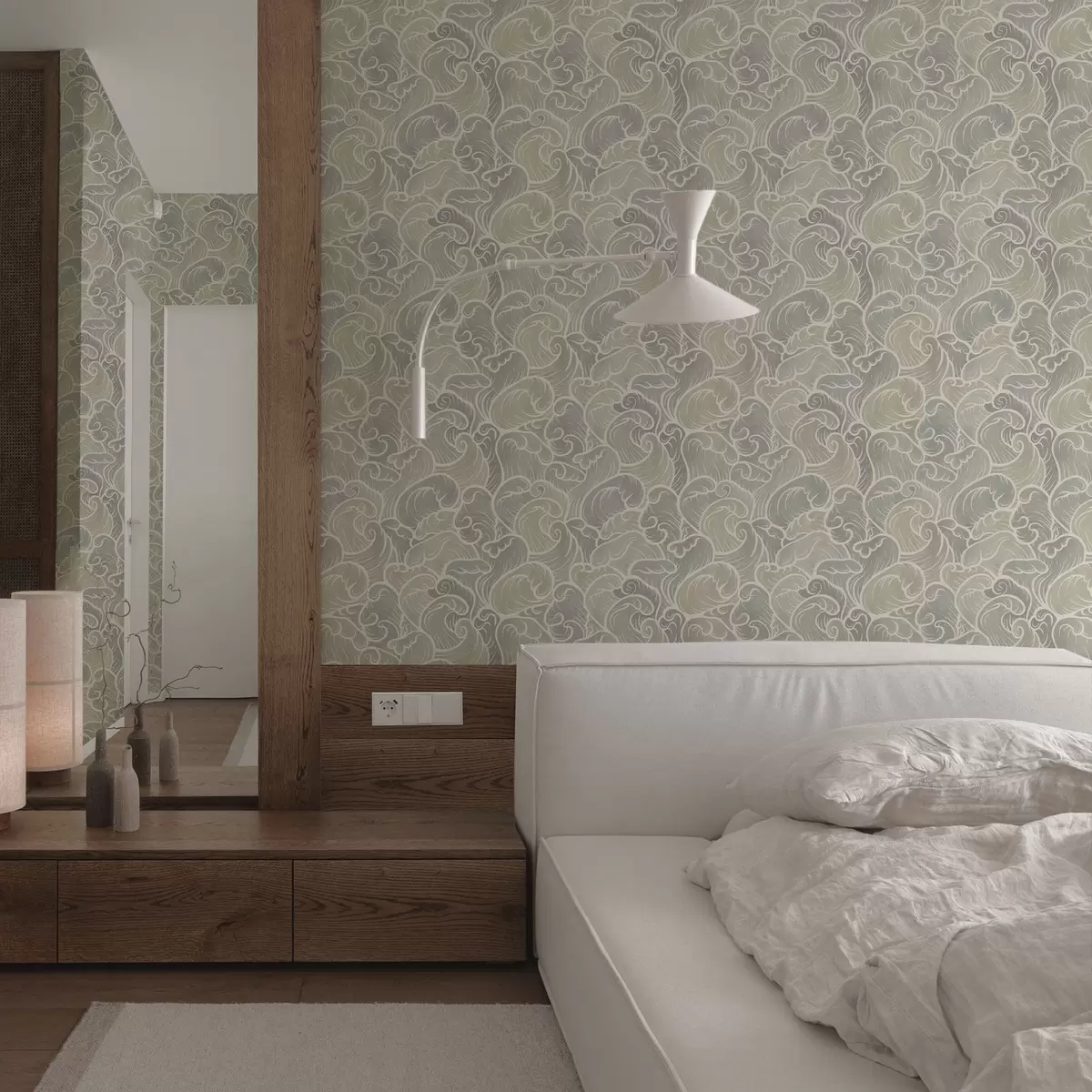 Позадина Апстрактни таласи у пастелним тоновима a00285