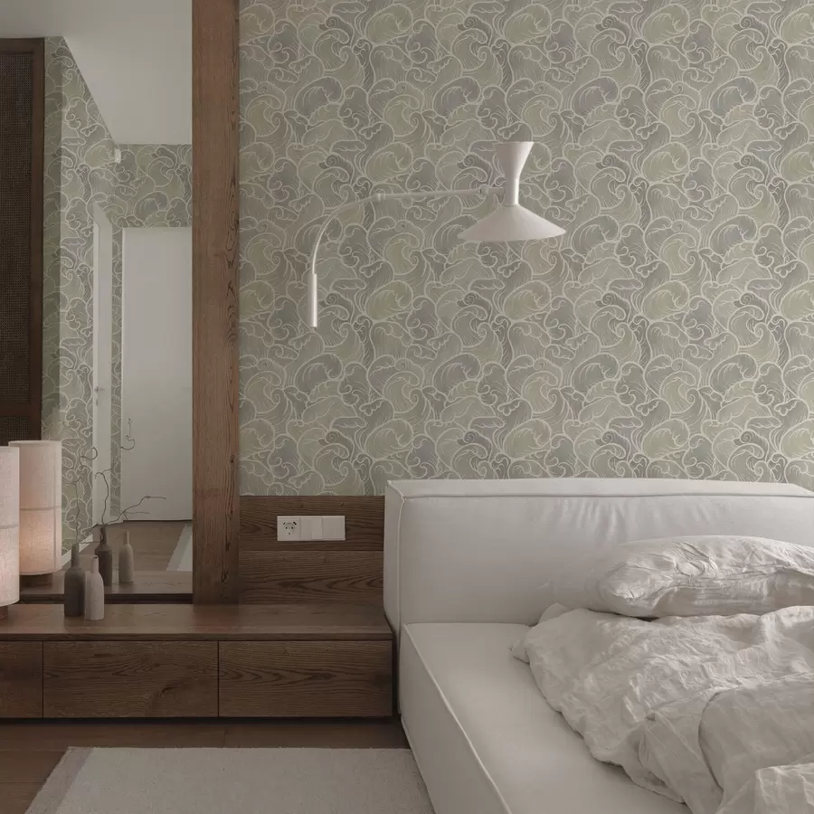 wall murals Апстрактни таласи у пастелним тоновима a00285