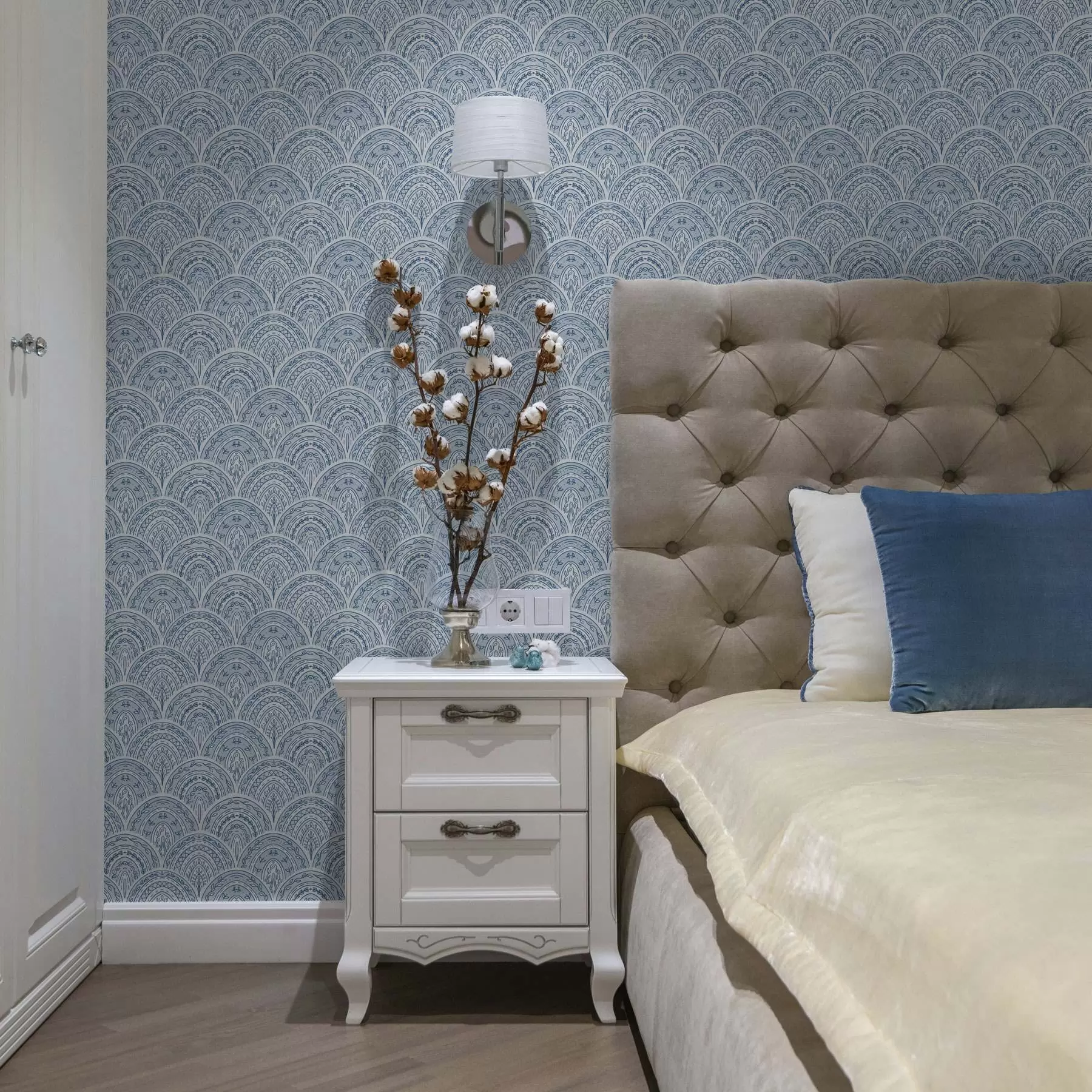 wall murals Плави украс са луковима и шарама a00332