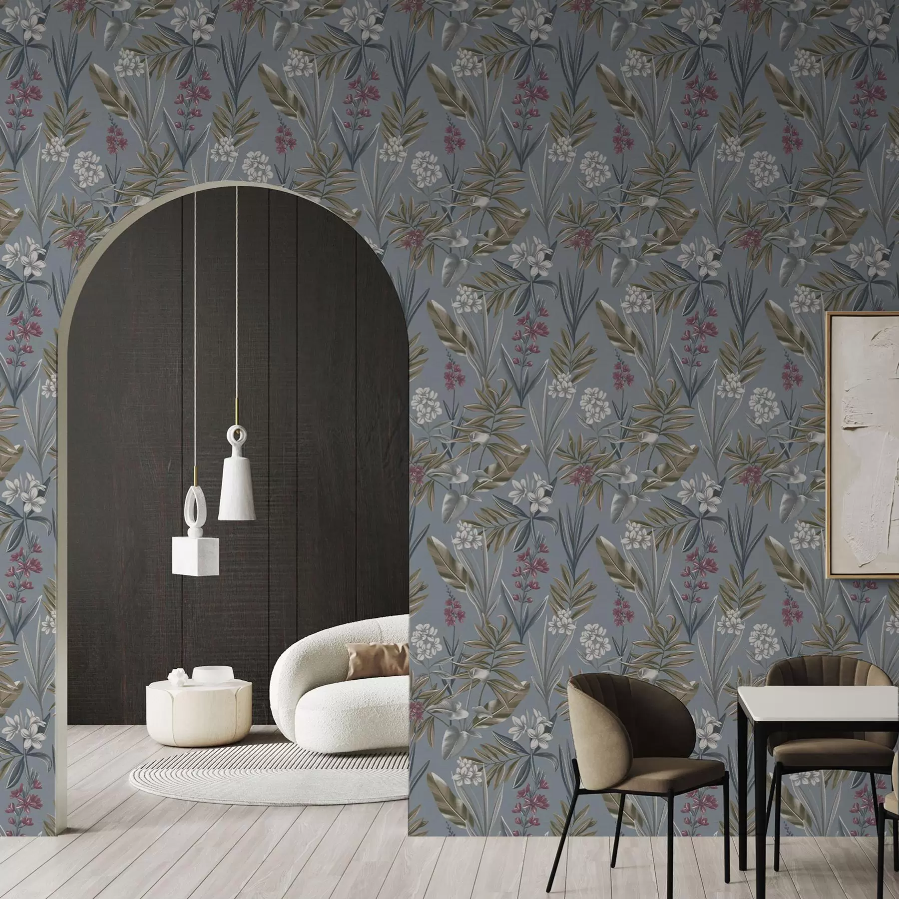 wall murals Цветне гране на плаво-сивој позадини a00350