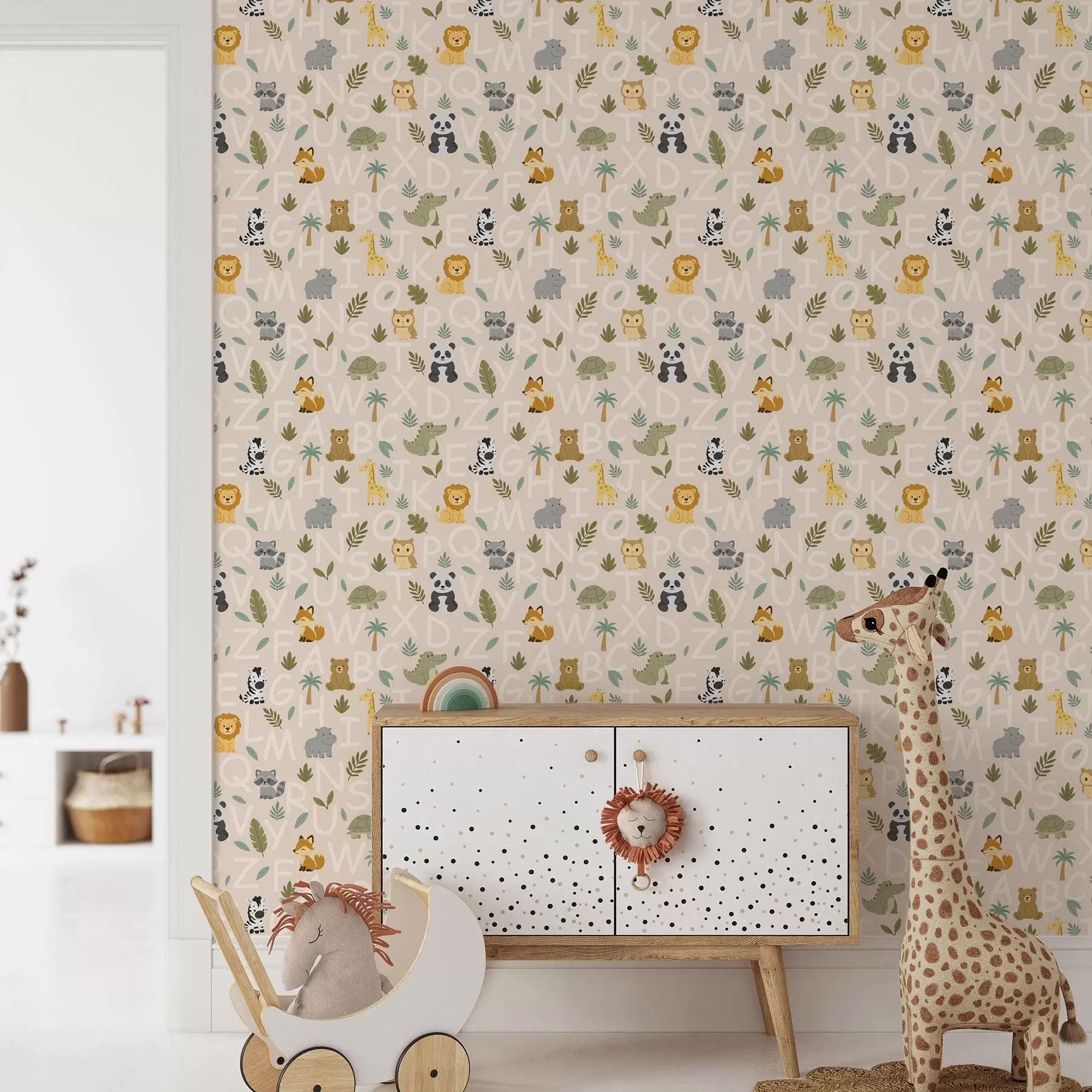 wall murals Абецеда са слатким животињама и биљкама за децу a00400