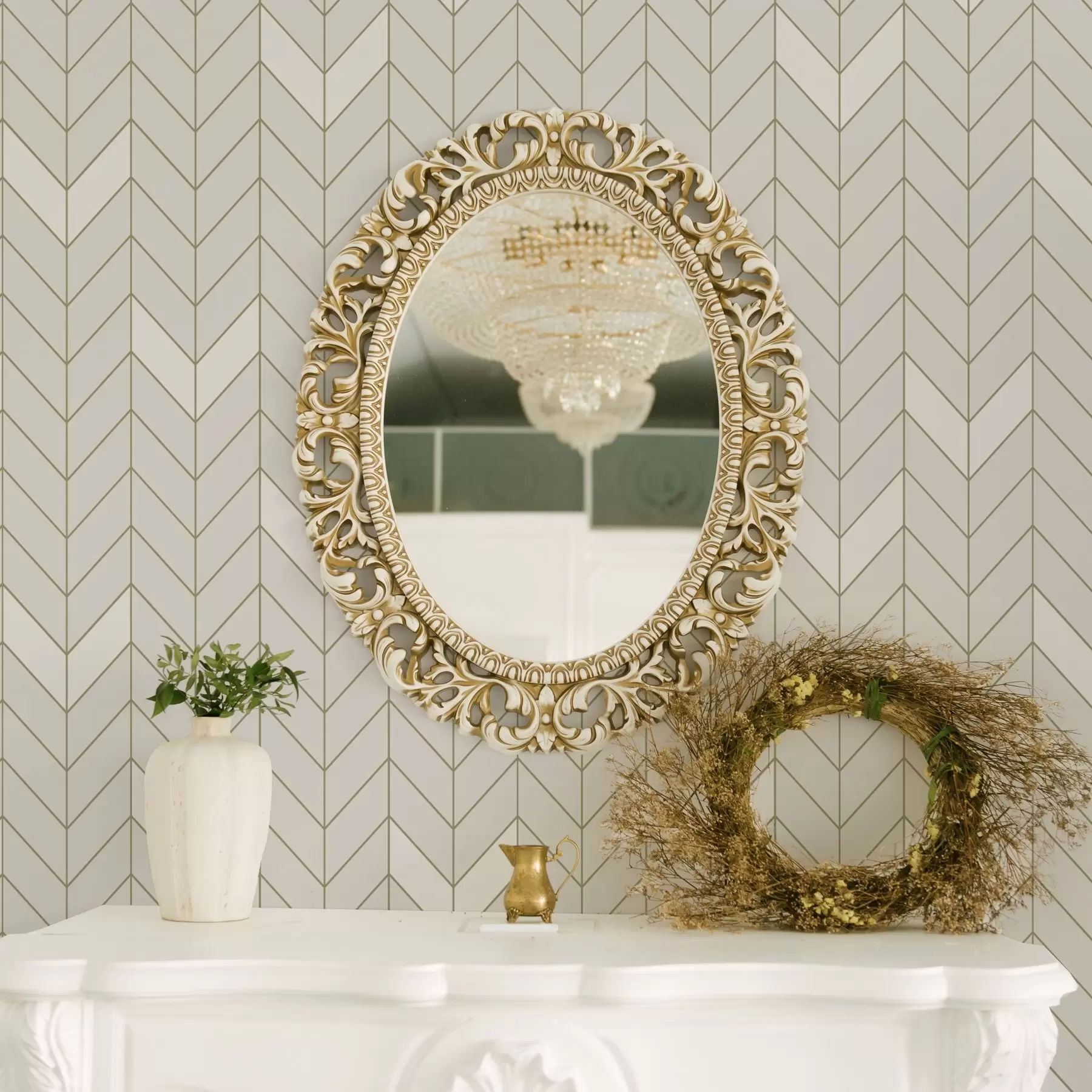 wall murals Геометријски узорак са танким линијама a00487