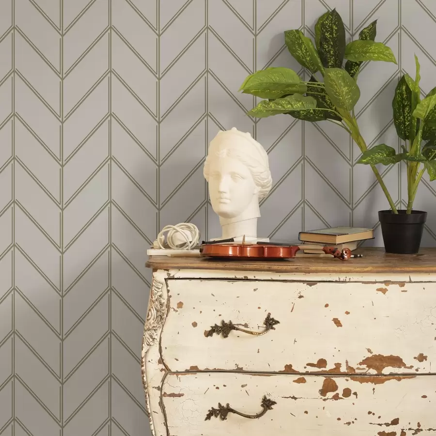 wall murals Геометрија у облику јелки са двоструким линијама a00488