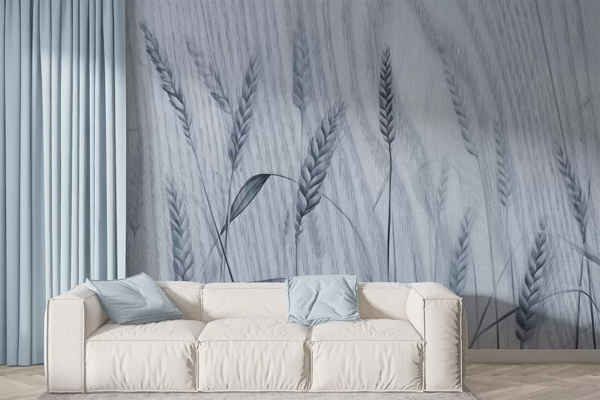 wall murals Класје пшенице на текстурираној позадини w04437v1