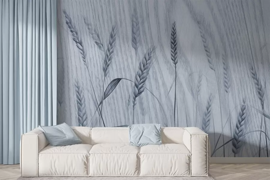 wall murals Класје пшенице на текстурираној позадини w04437v1