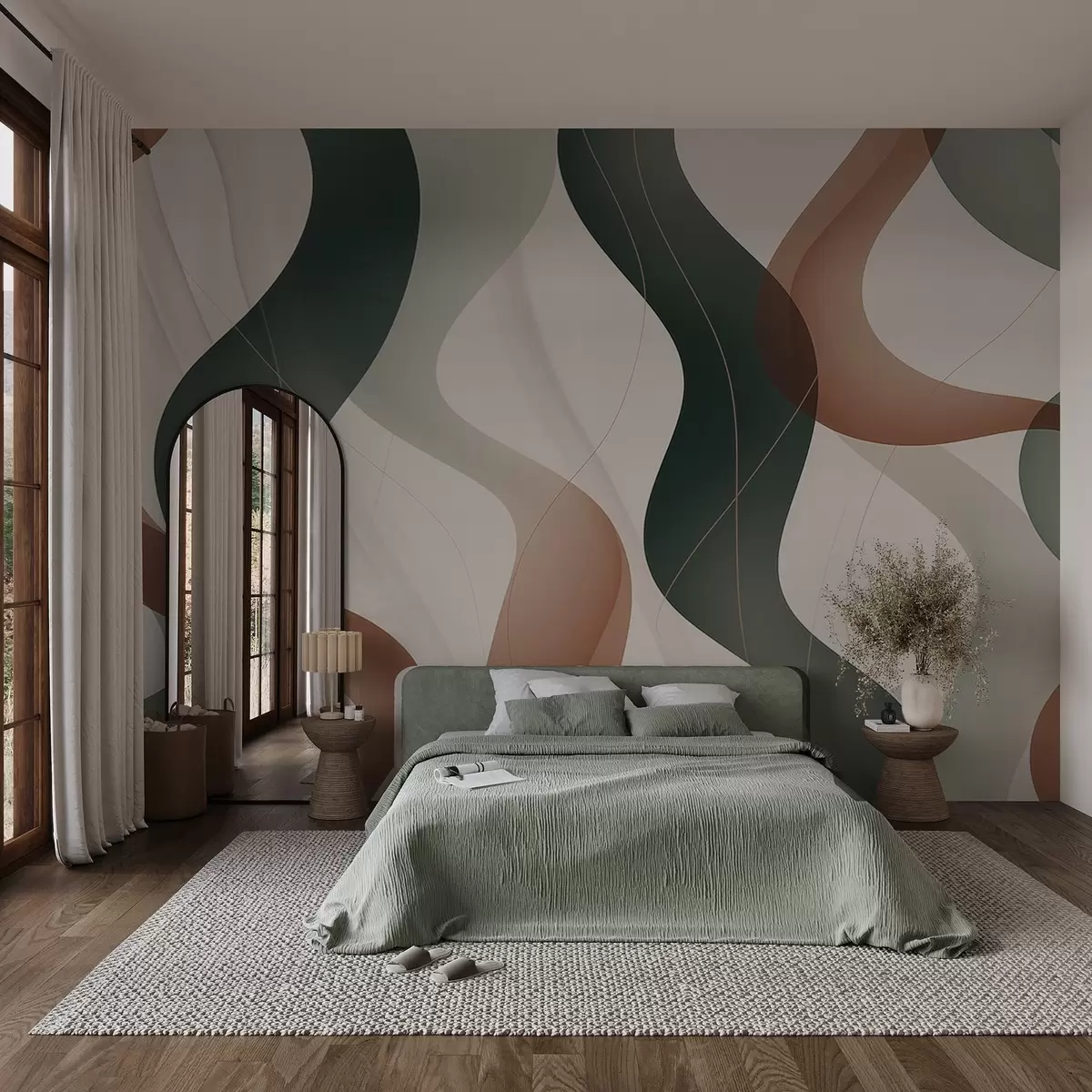 wall murals Таласасте апстрактне линије w04434