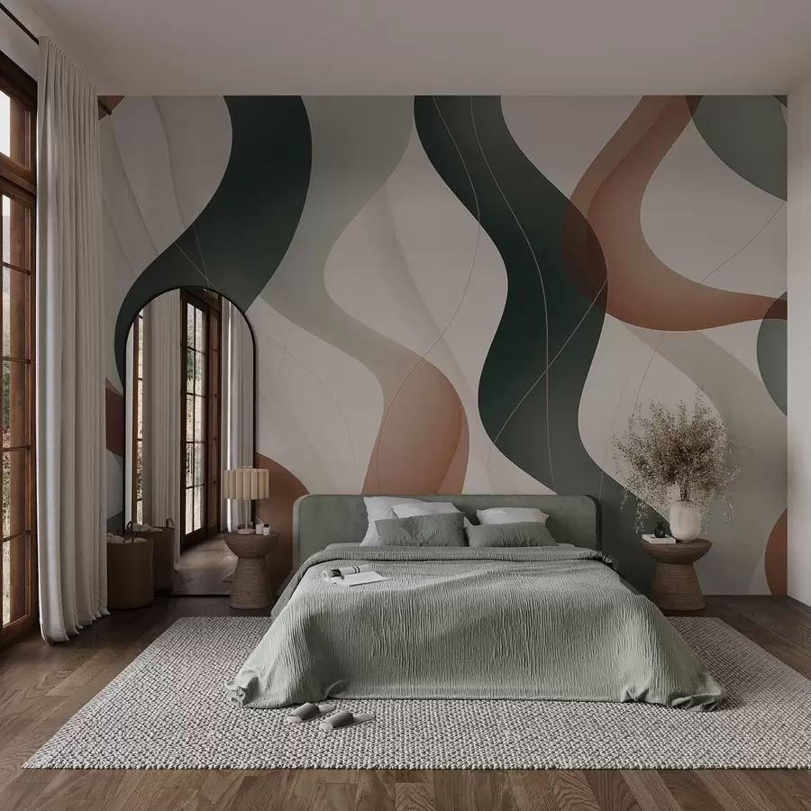 wall murals Таласасте апстрактне линије w04434