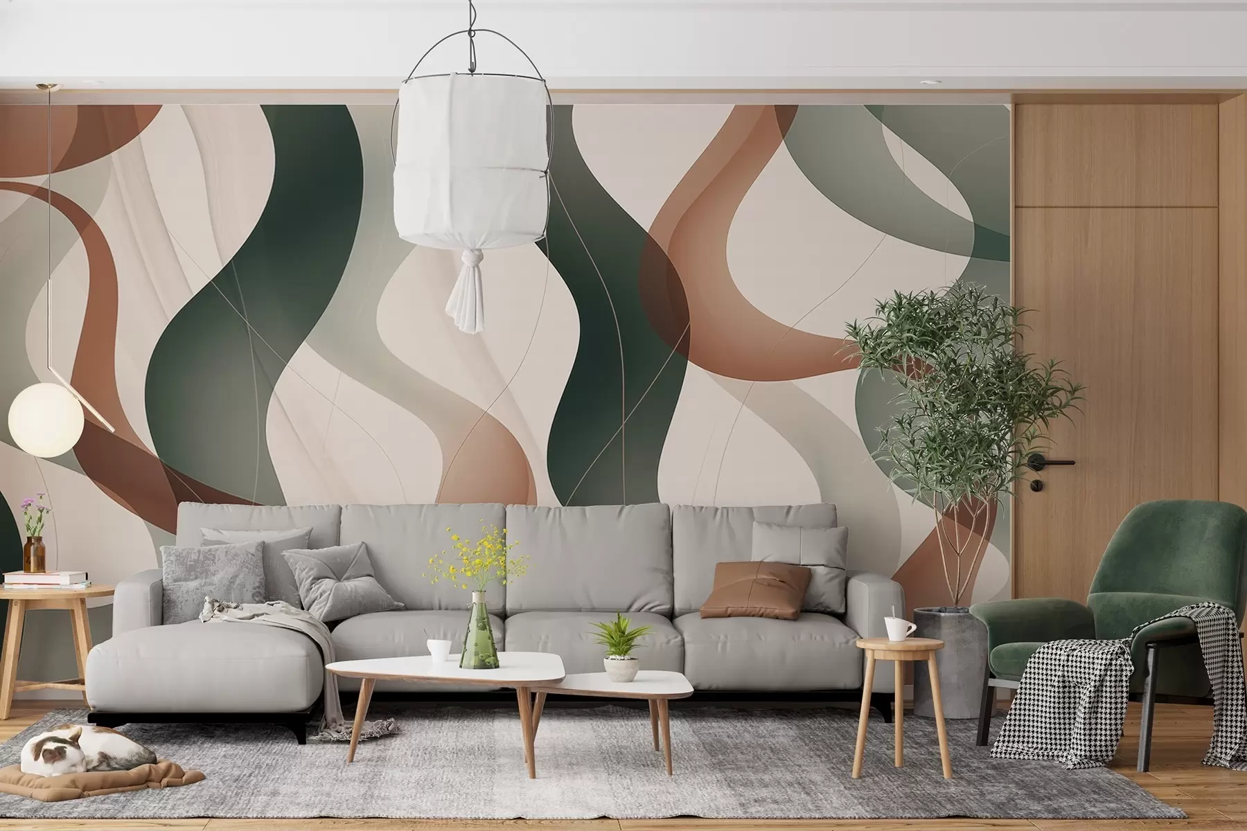 wall murals Таласасте апстрактне линије w04434