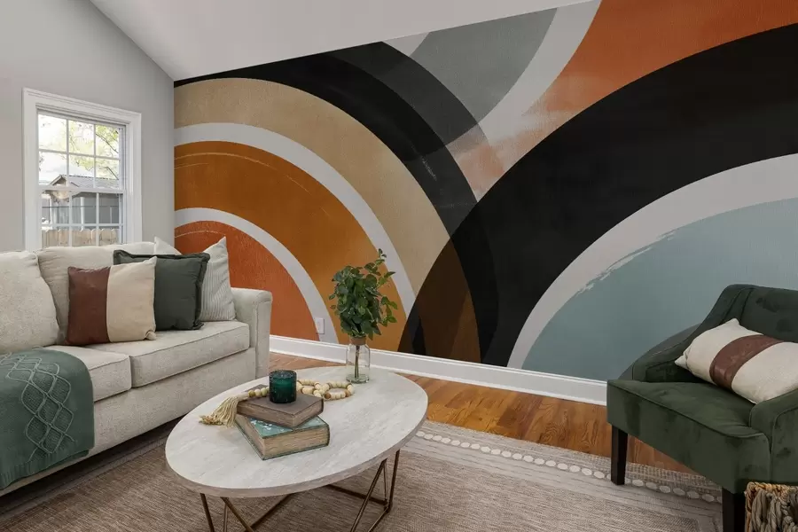 wall murals Апстрактни вишебојни кругови w04425