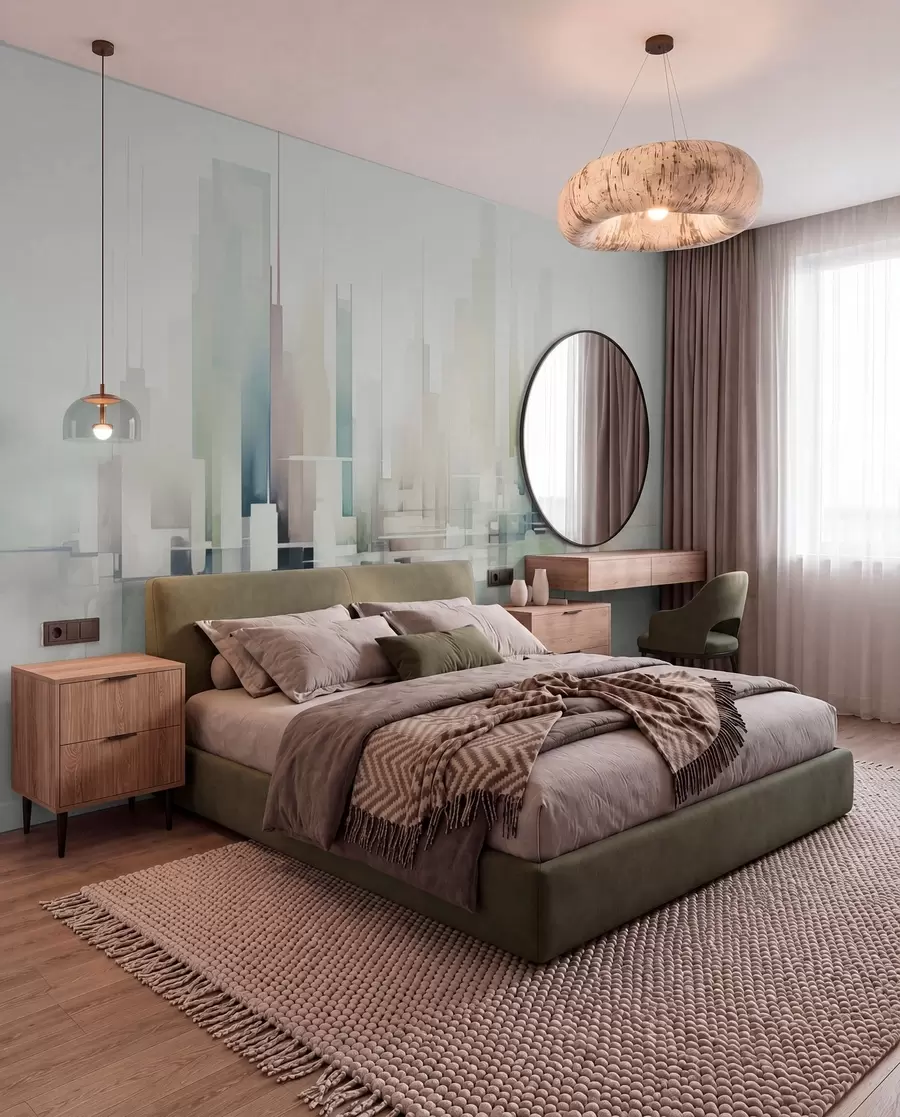 wall murals Апстрактни град w04488