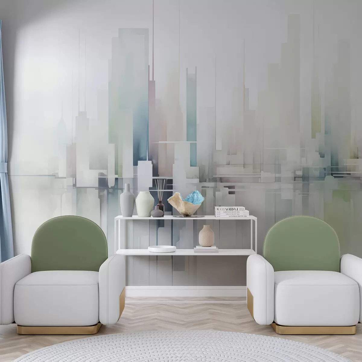 wall murals Апстрактни град w04488