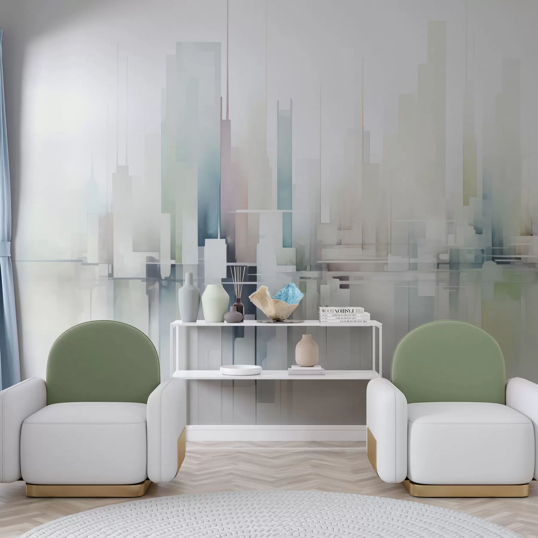 wall murals Апстрактни град w04488