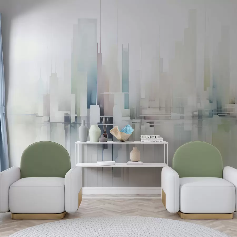 wall murals Апстрактни град w04488