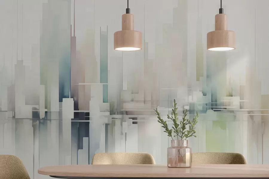 wall murals Апстрактни град w04488