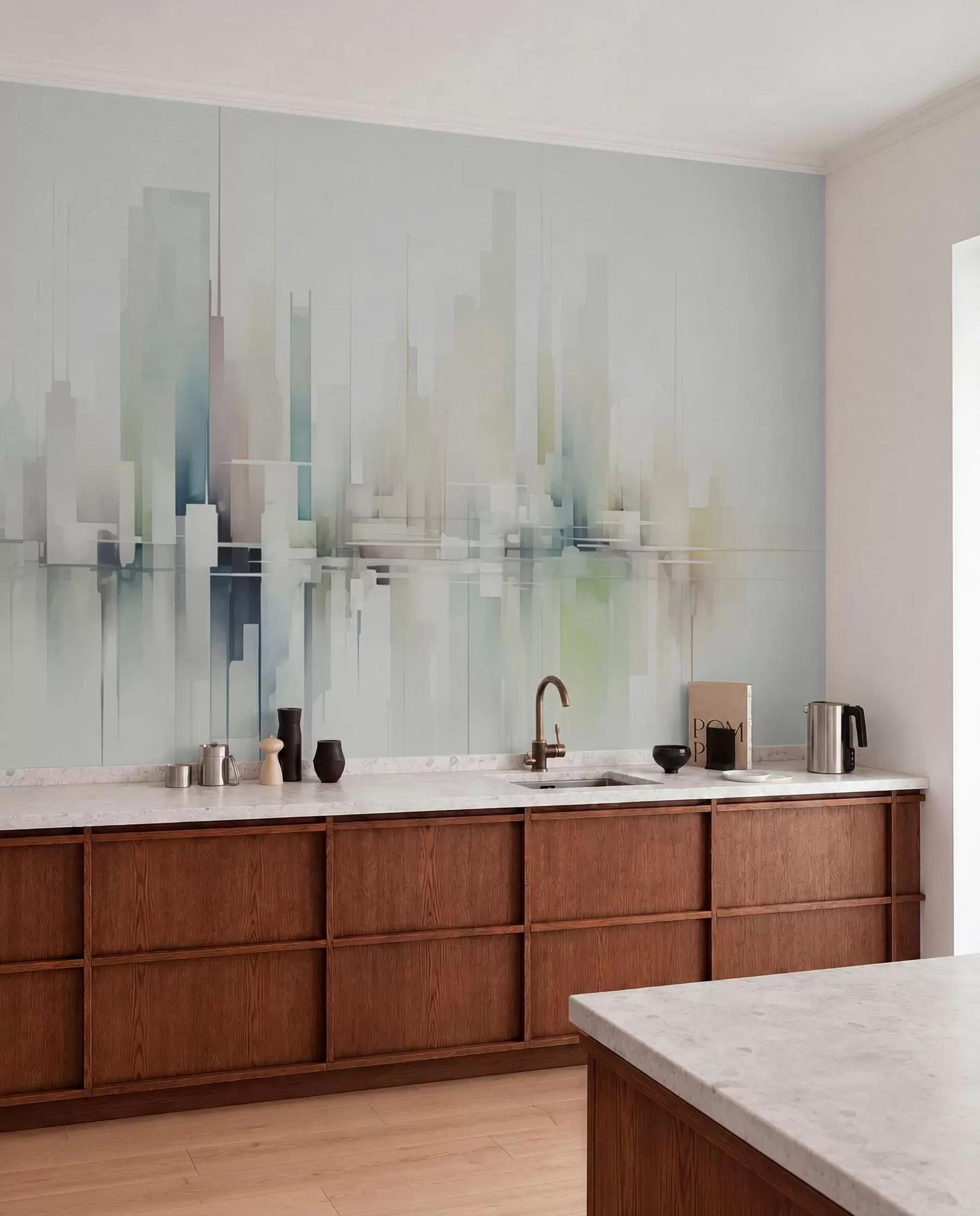 wall murals Апстрактни град w04488