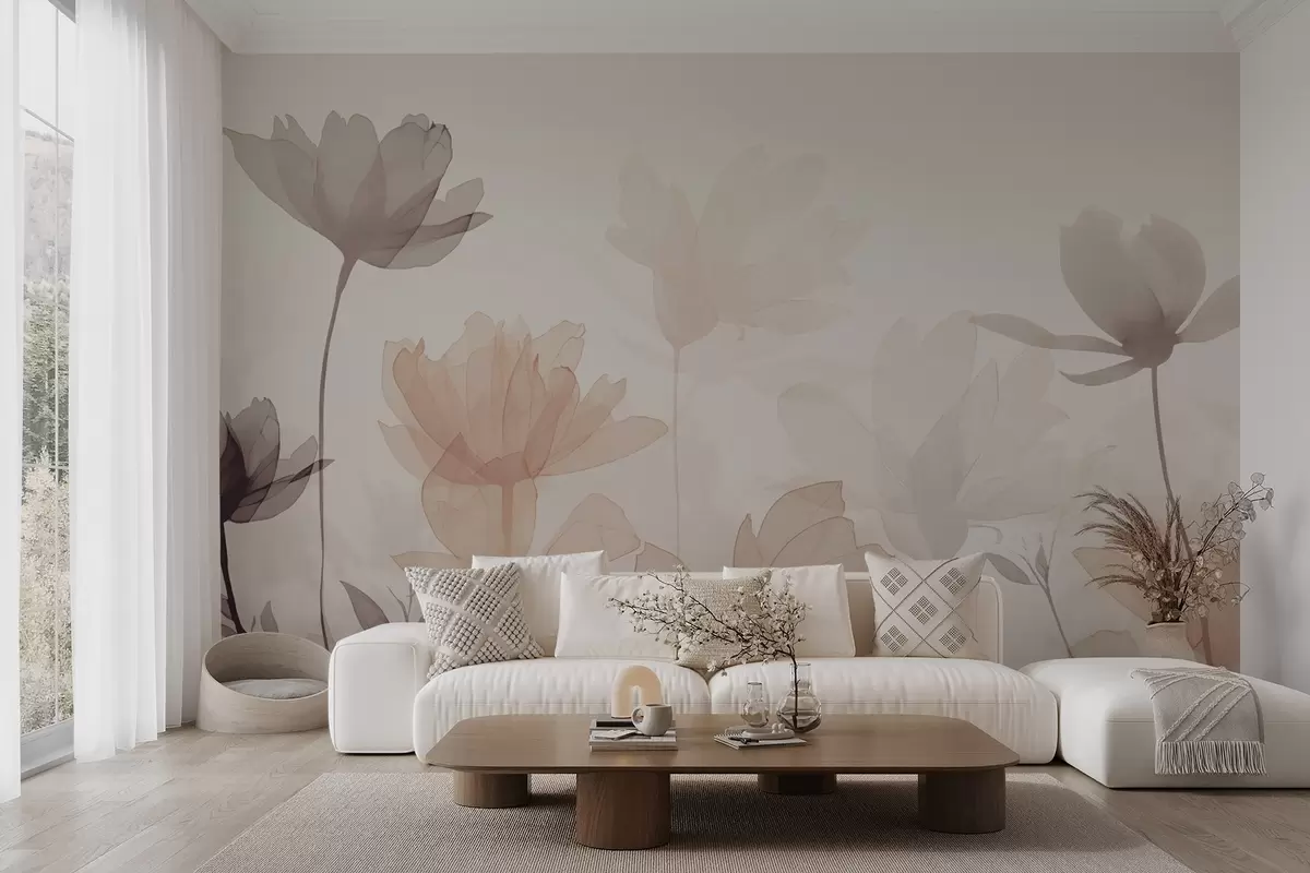 wall murals Силуете цвећа w04489