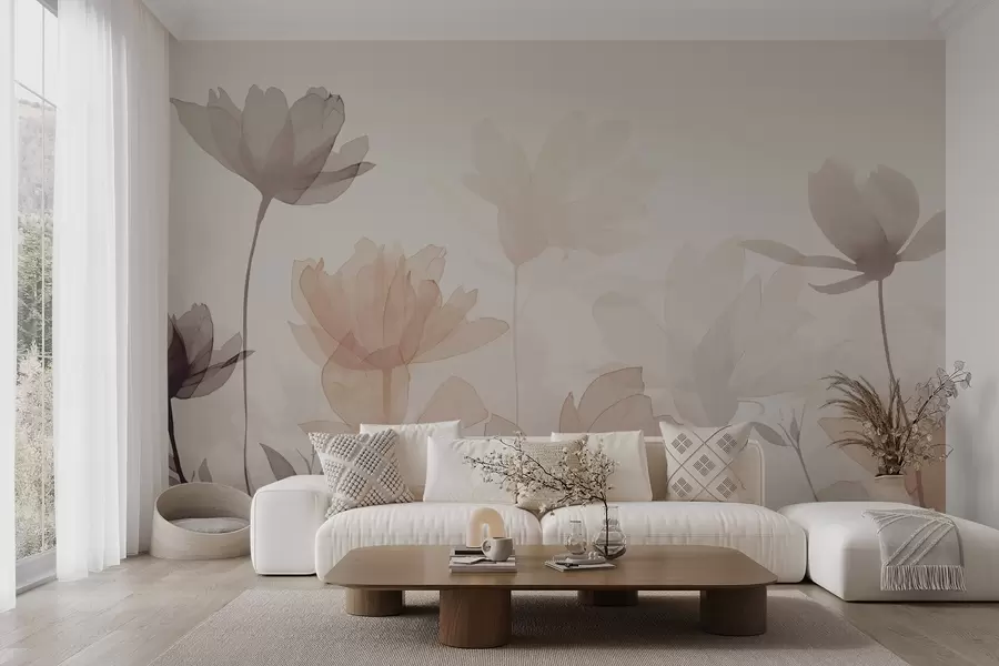 wall murals Силуете цвећа w04489