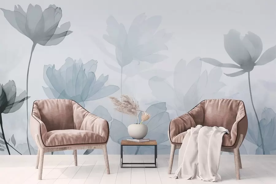 wall murals Силуете цвећа w04489v1