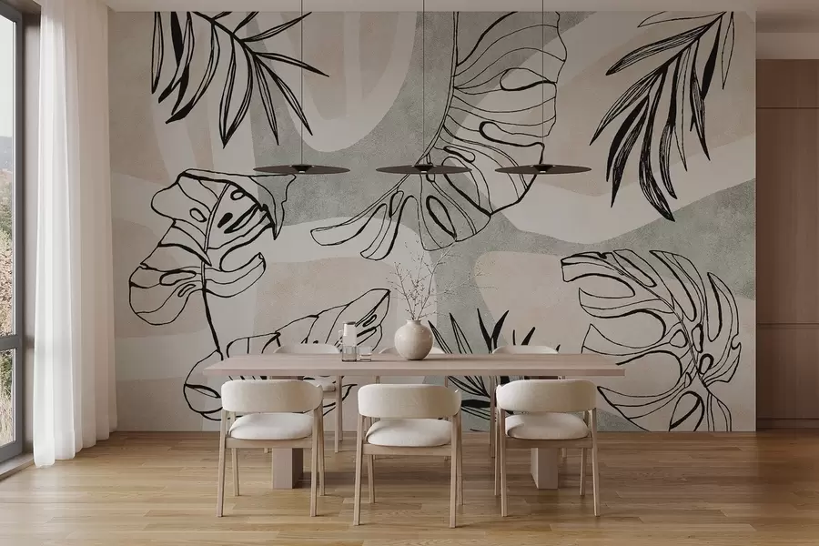 wall murals Апстракција са биљкама w04492
