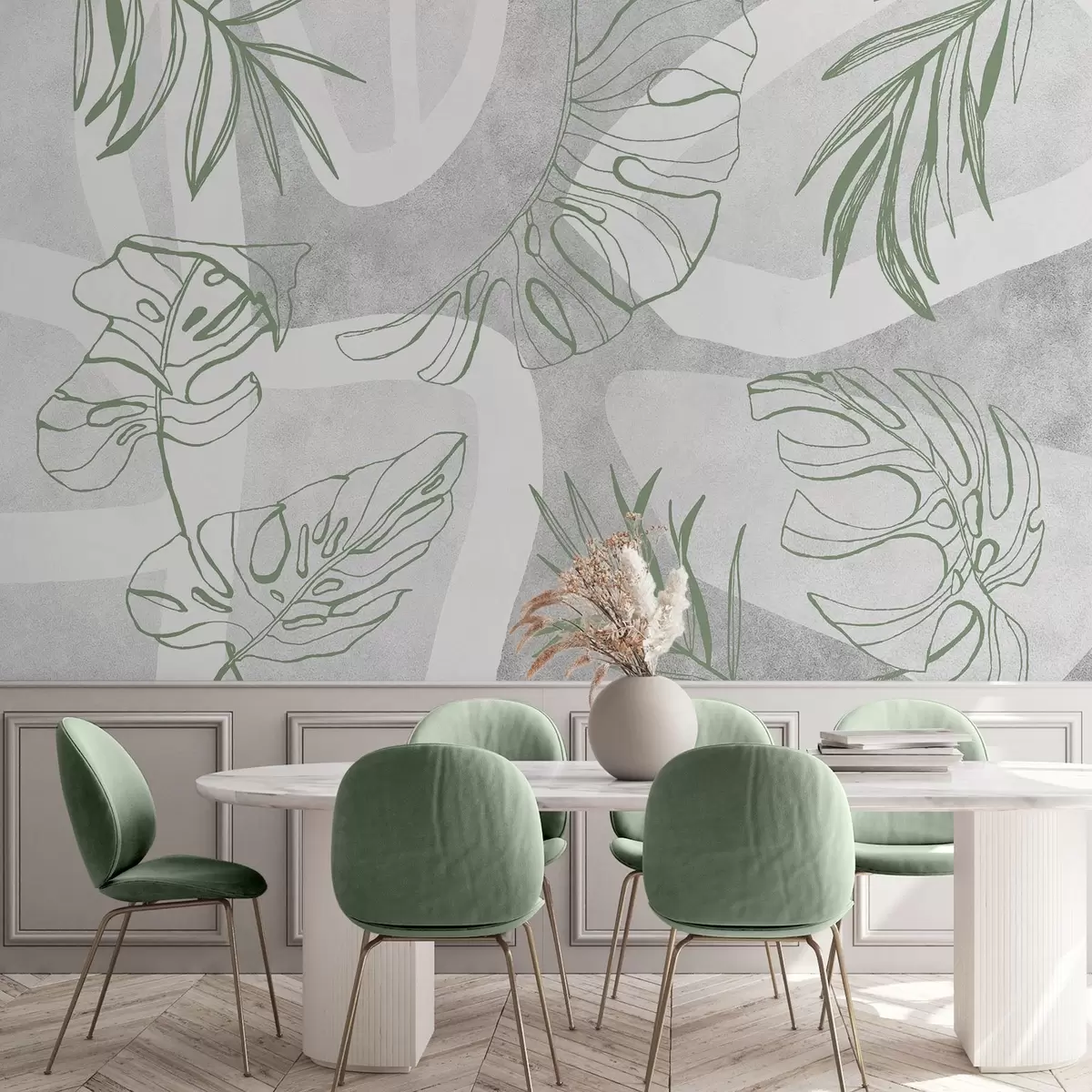 wall murals Апстракција са биљкама w04492v1