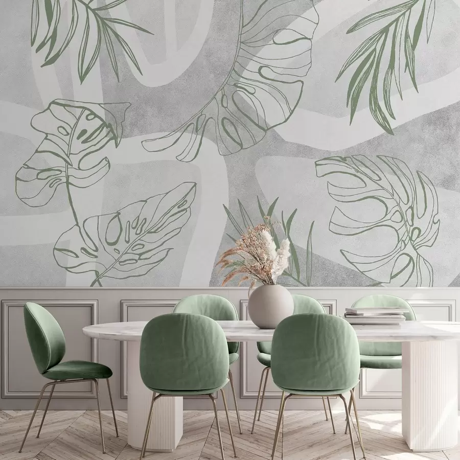 wall murals Апстракција са биљкама w04492v1