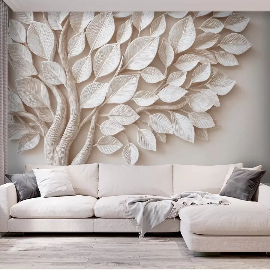 wall murals Рељефно дрво са лишћем w09359