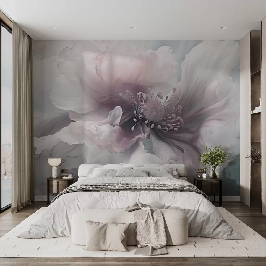 wall murals Нежни цвет са ружичастим и белим латицама w04446