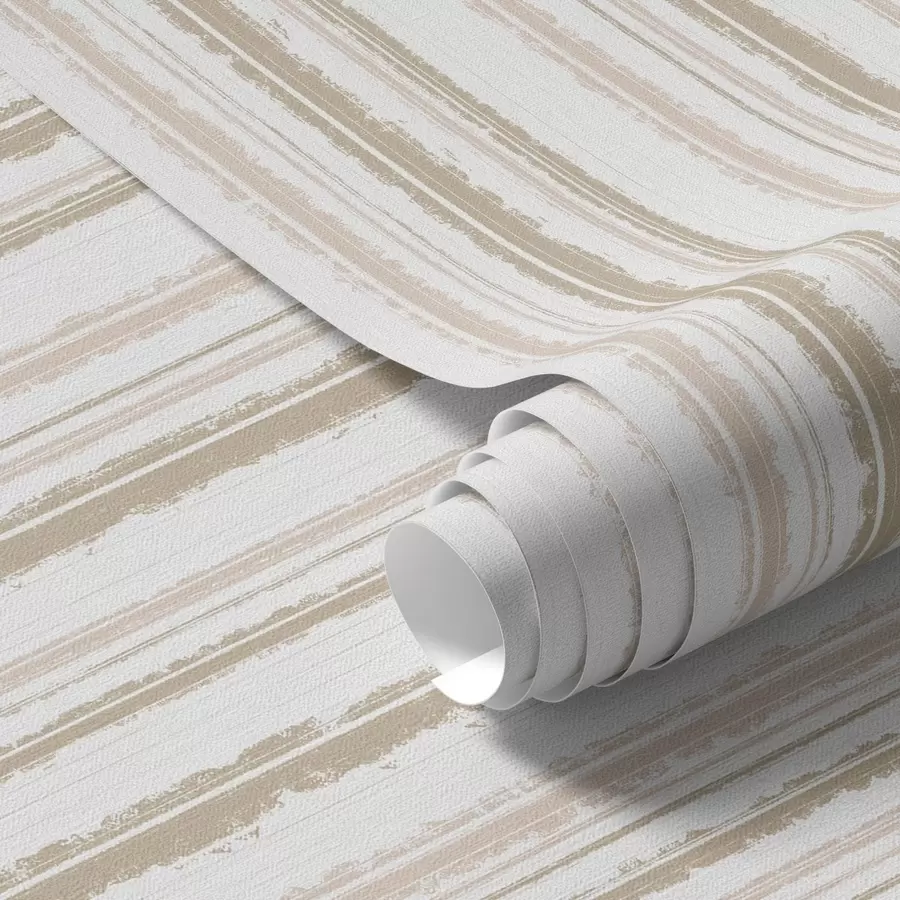 wall murals Беж-ружичасте пруге са белим акцентима a00505