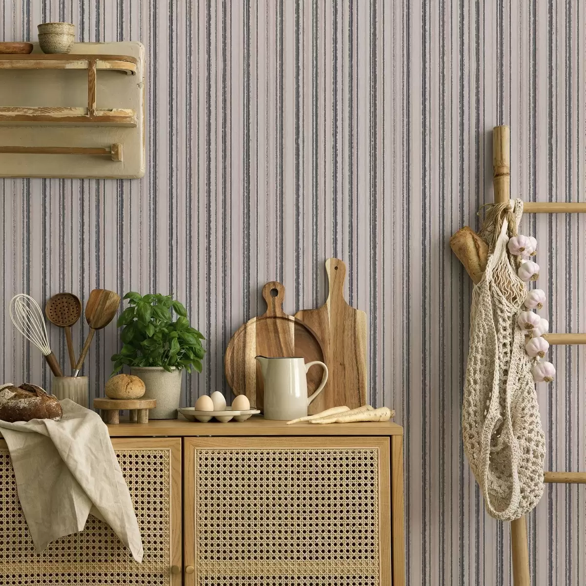 Позадина Нежне пруге у сиво-ружичастим тоновима a00509