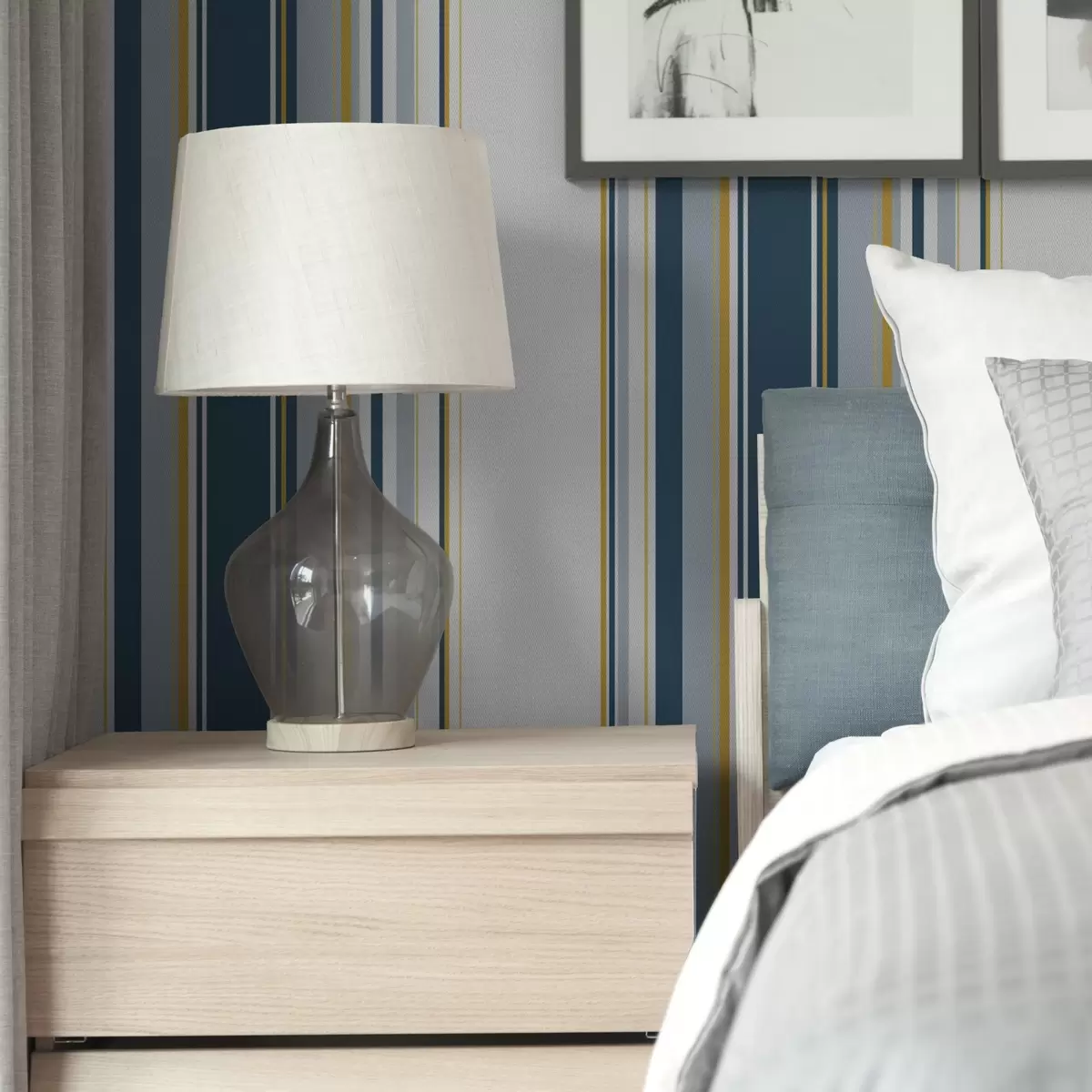 Позадина Густи узорак плавих и жутих вертикалних пруга a00524