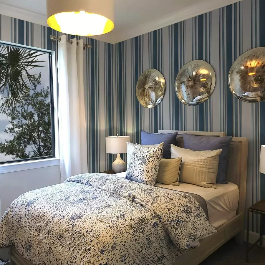 wall murals Плаве пруге са белим празнинама a00525