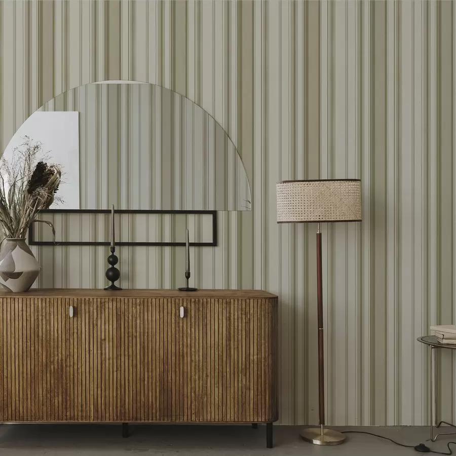 wall murals Крем позадина са сиво-беж вертикалним пругама a00564