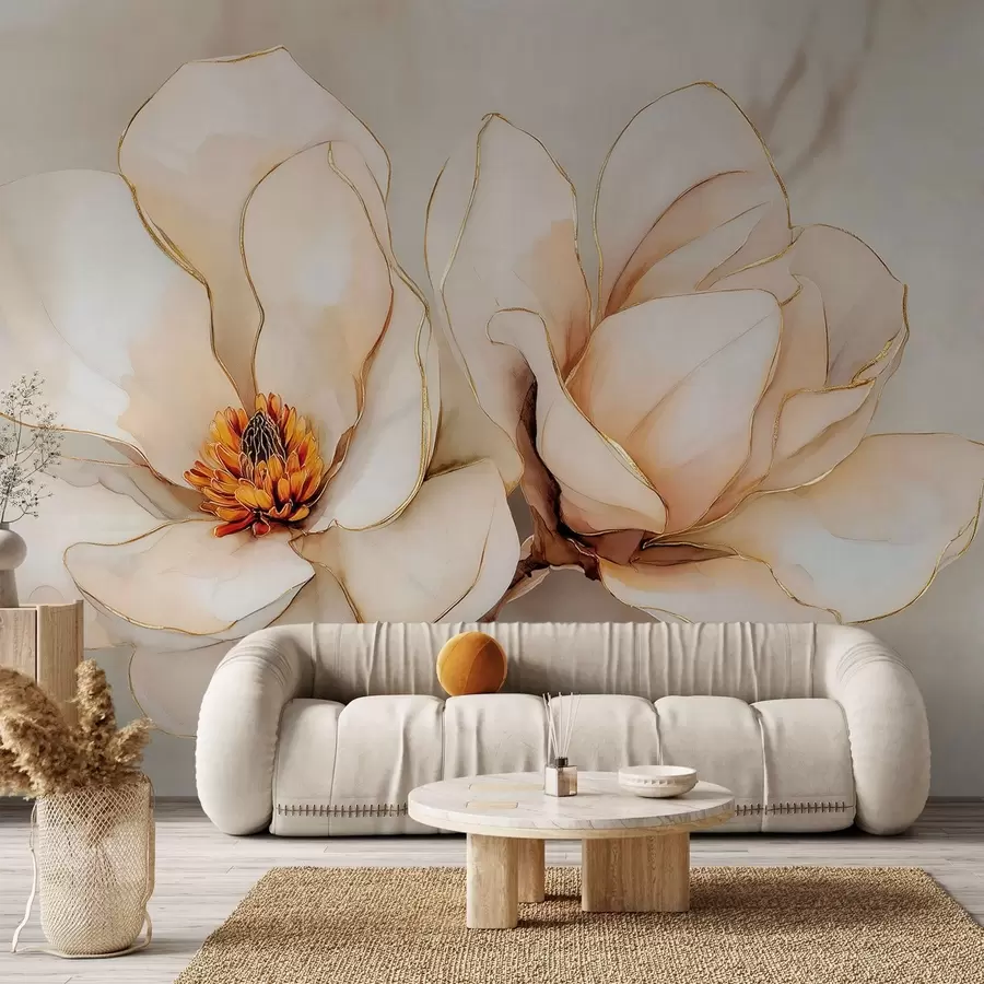 wall murals Велики светли цветови магнолије са меким латицама w09308