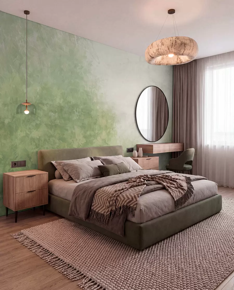 wall murals Имитација лишћа на бетонском зиду w04468