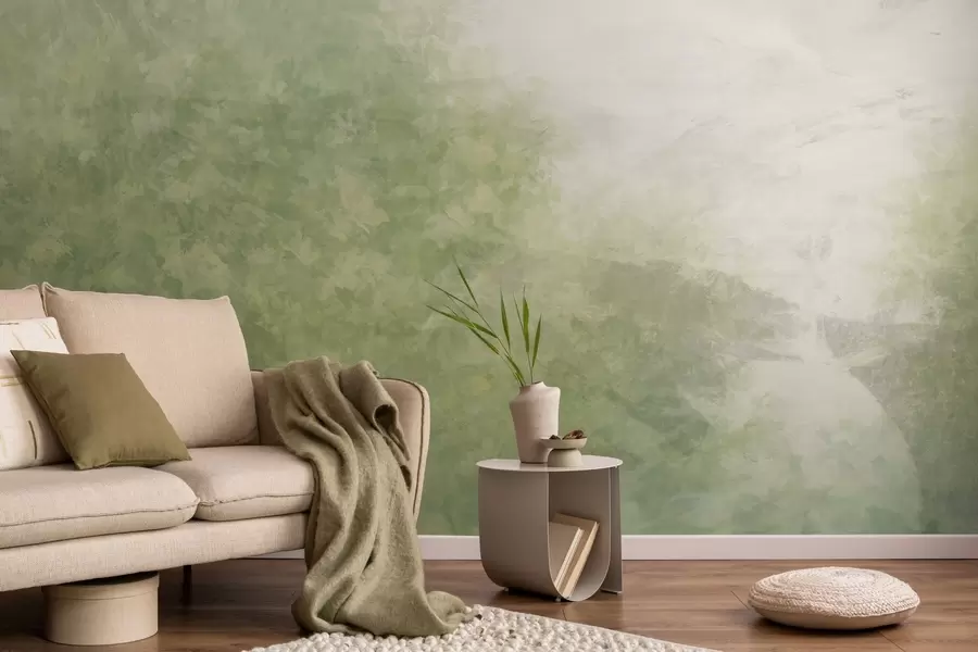 wall murals Имитација лишћа на бетонском зиду w04468
