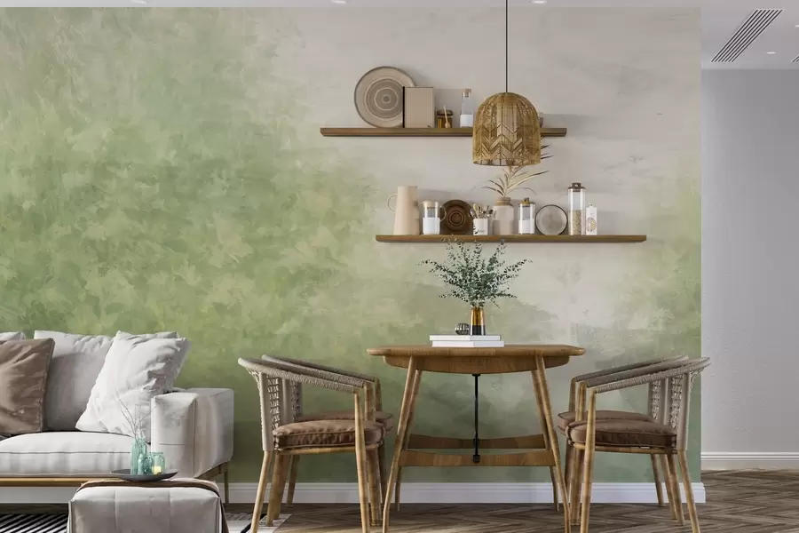 wall murals Имитација лишћа на бетонском зиду w04468