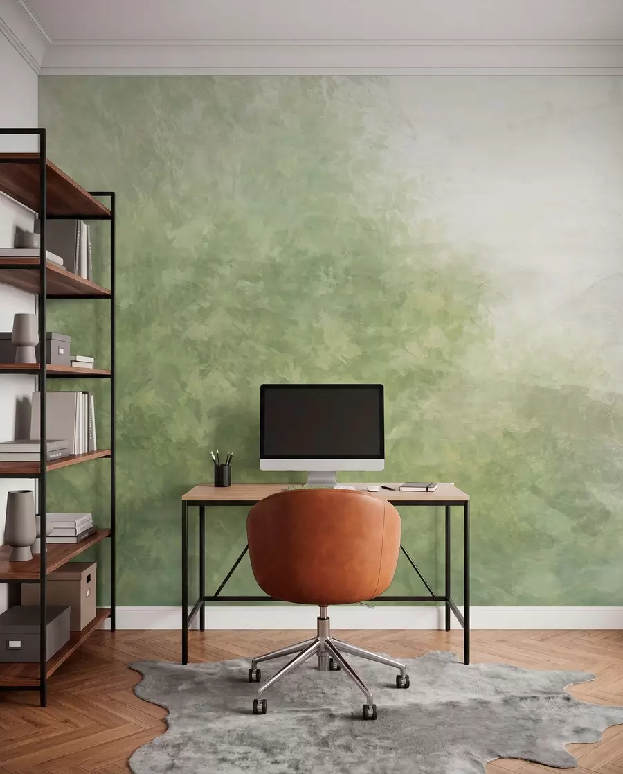 wall murals Имитација лишћа на бетонском зиду w04468