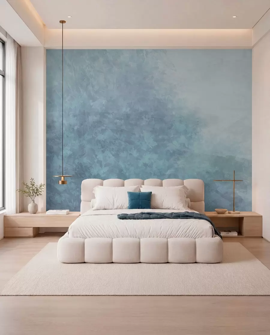 wall murals Имитација лишћа на бетонском зиду w04468v1
