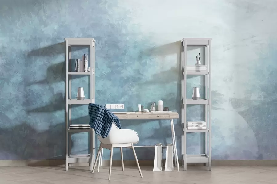 wall murals Имитација лишћа на бетонском зиду w04468v1