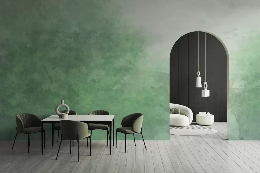 wall murals Имитација лишћа на бетонском зиду w04468v2