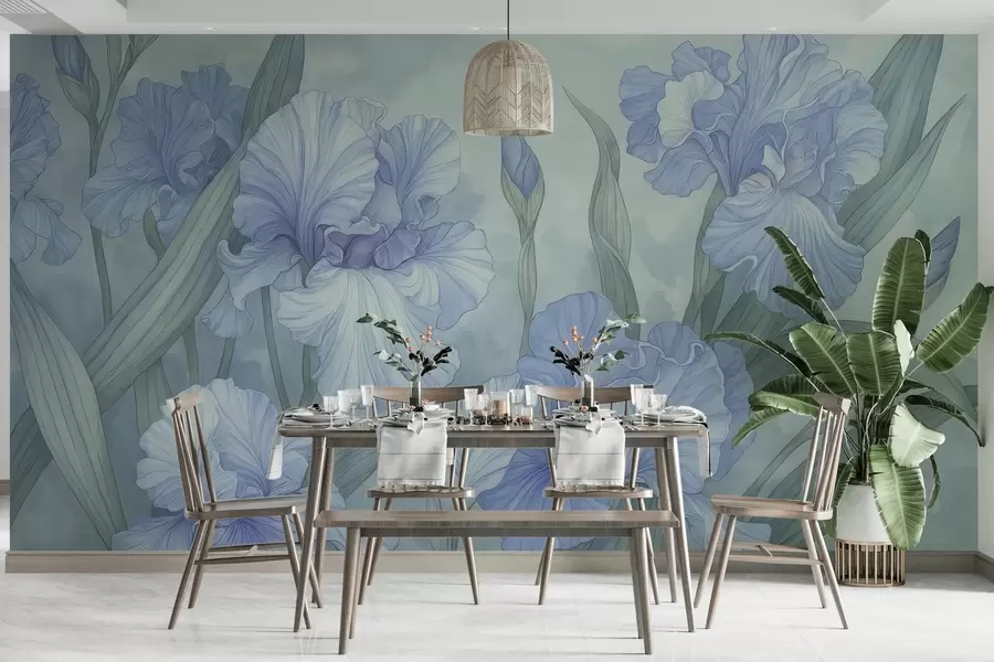 wall murals Илустроване перунике w04469