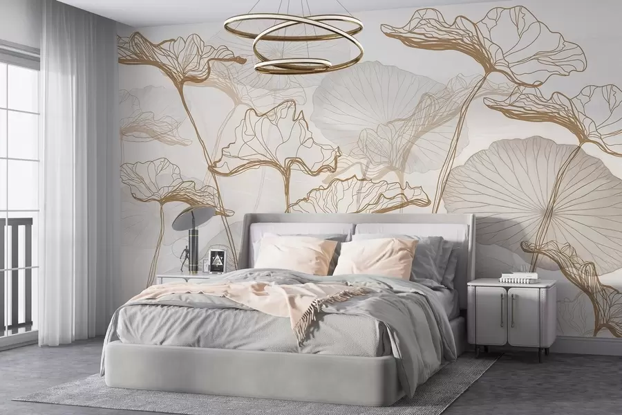 wall murals Разни листови лотоса w04471