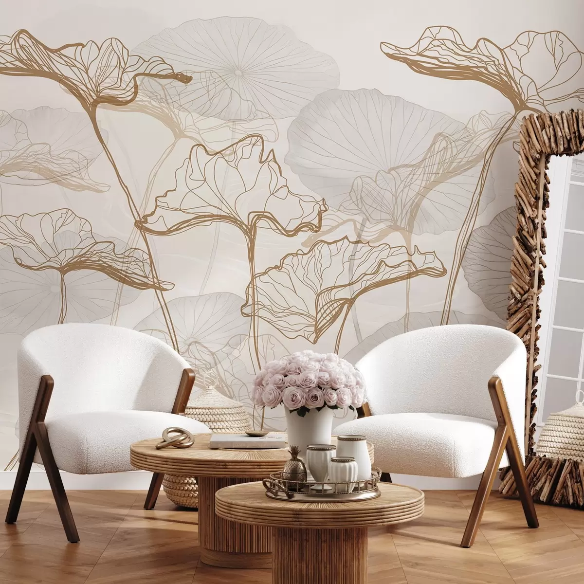 wall murals Разни листови лотоса w04471
