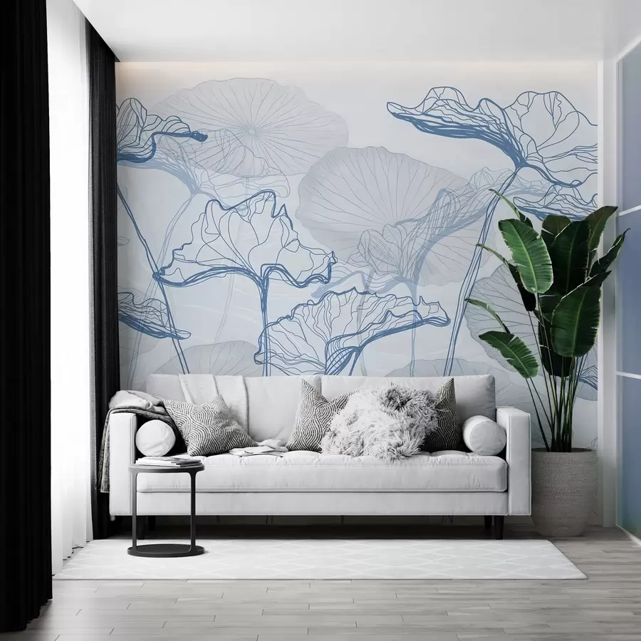 wall murals Разни листови лотоса w04471v2