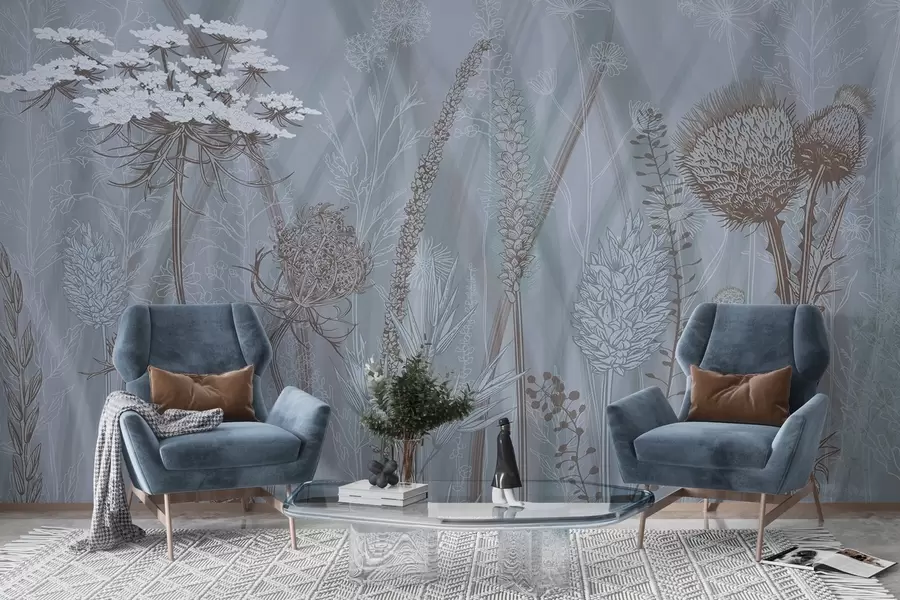 wall murals Траве и хербаријум w04473v1